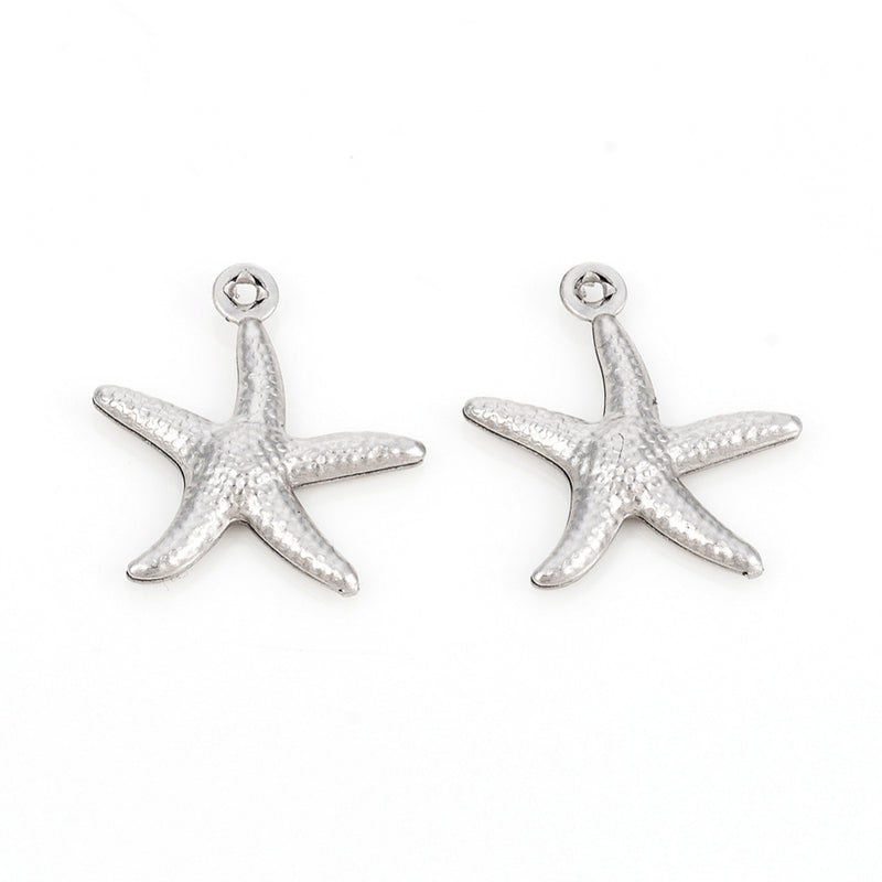 Stainless Steel Starfish Charm