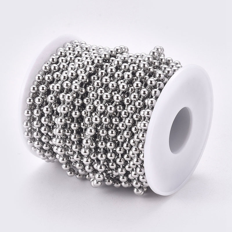 Stainless Steel Ball Chain Spool (4mm)