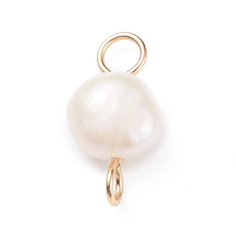 Fresh Water Pearl with Stainless Steel Gold Connector