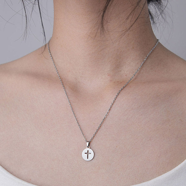 Stainless Steel Cross Pendant Necklace