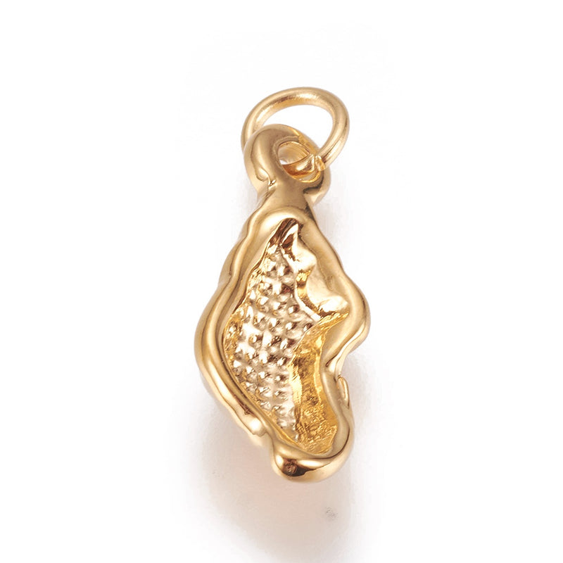 Stainless Steel Gold Sea Shell Conch Pendant