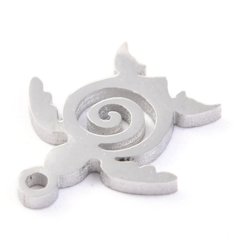 Stainless Steel Sea Turtle Spiral Charm
