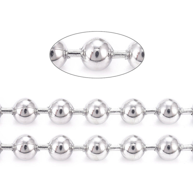 Stainless Steel Ball Chain Spool (4mm)