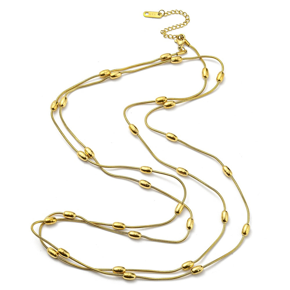 Stainless Steel Satellite Bead Chain Necklace – JRM Designs, Inc.