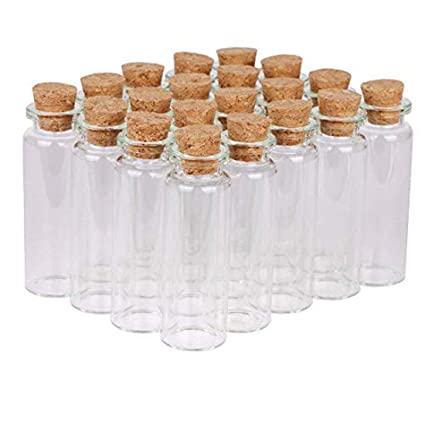 Glass Bottles with Cork 0.3oz (6 PCS)
