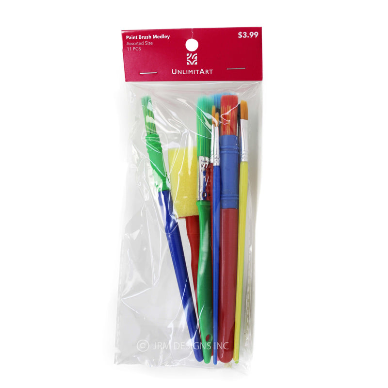 Paint Brush & Foam Set (11 PCS)