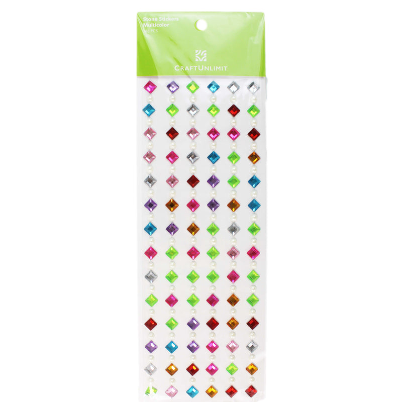 Sticker Multicolor Diamond & Pearls (168 PCS)