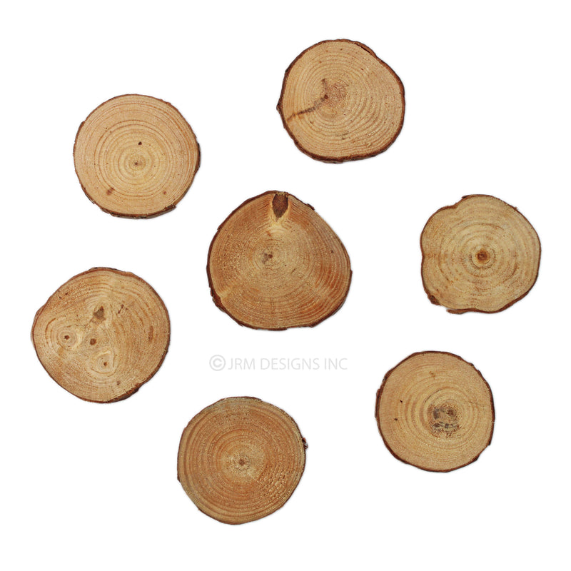 Wood Round Mini Plaque (7 PCS)
