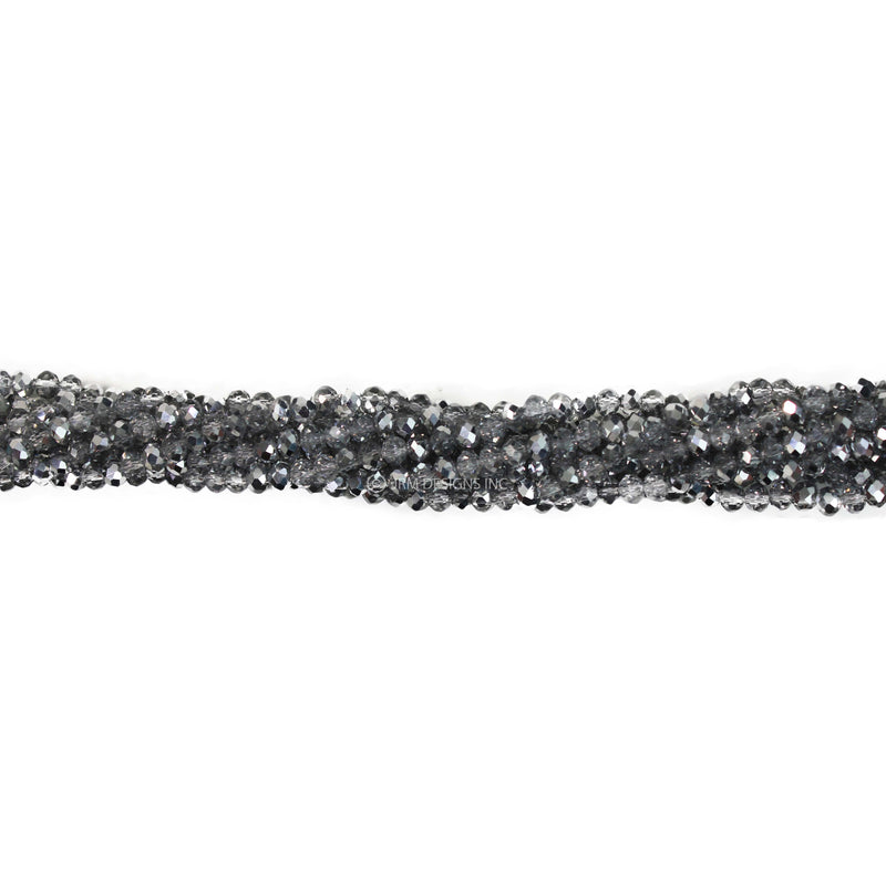 Abacus Bead Strand (Silver/ Clear)
