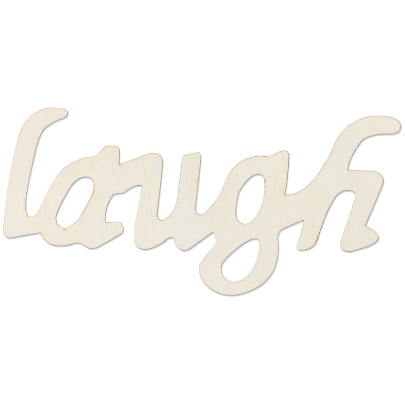 Wood Word "Laugh"