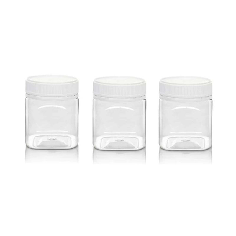 Plastic Jar with Lid 7oz (3 PCS)