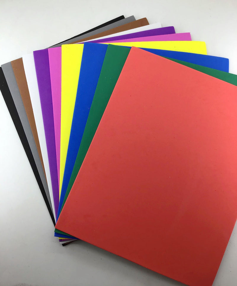 EVA Foam Sheets Assorted Colors (10 Sheets)