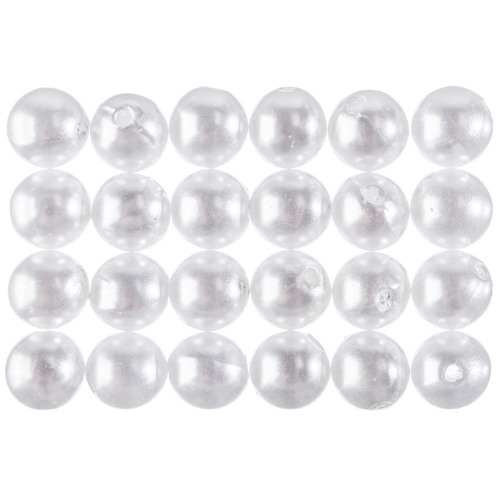 Acrylic Plastic Pearls White