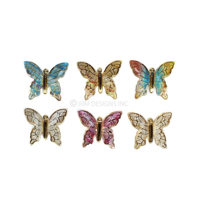 Resin Cabochons Butterfly 40mm (6 PCS)