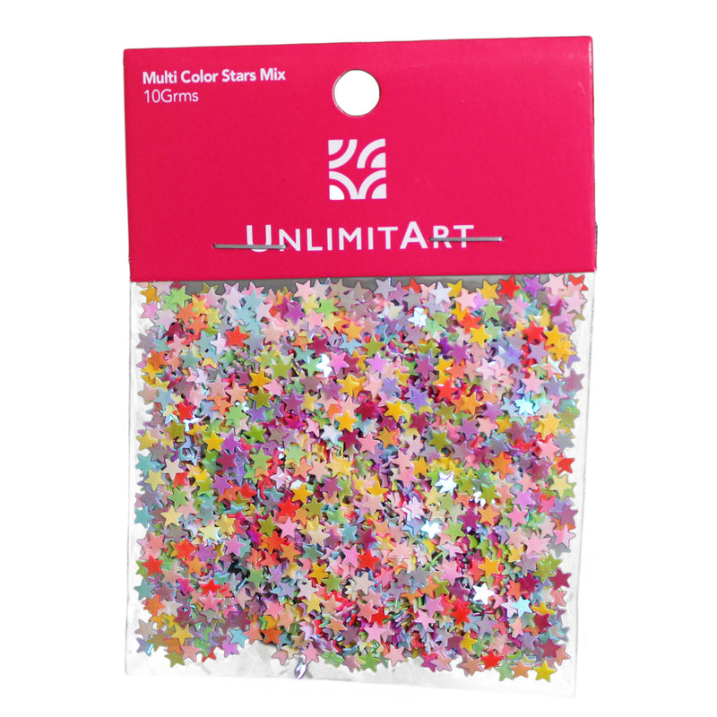 Glitter Multi Color Stars Mix (10 gm)