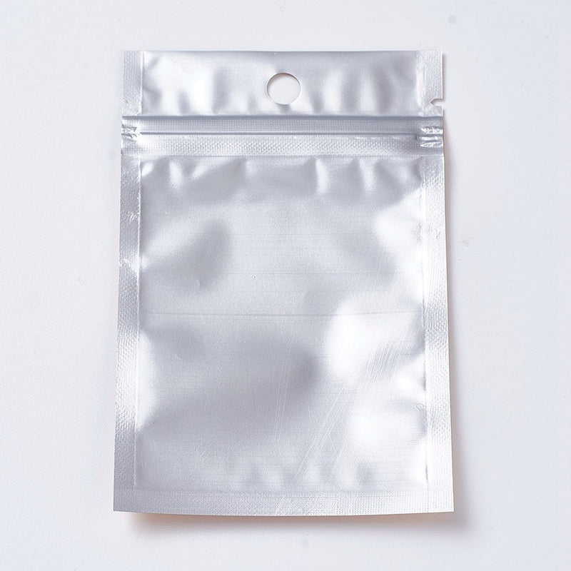 Aluminum Foil Zip Lock Plastic Bags Resealable Gold & Translucent