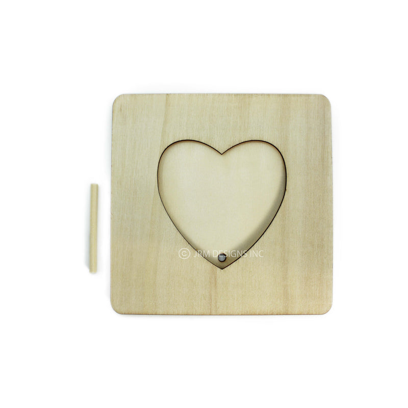 Small Wood Photo Frame Heart