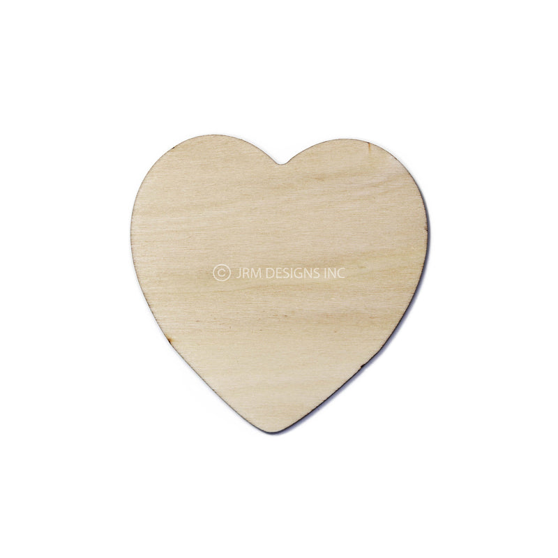 Wood Cut-Out Heart 8 cm (12 PCS)