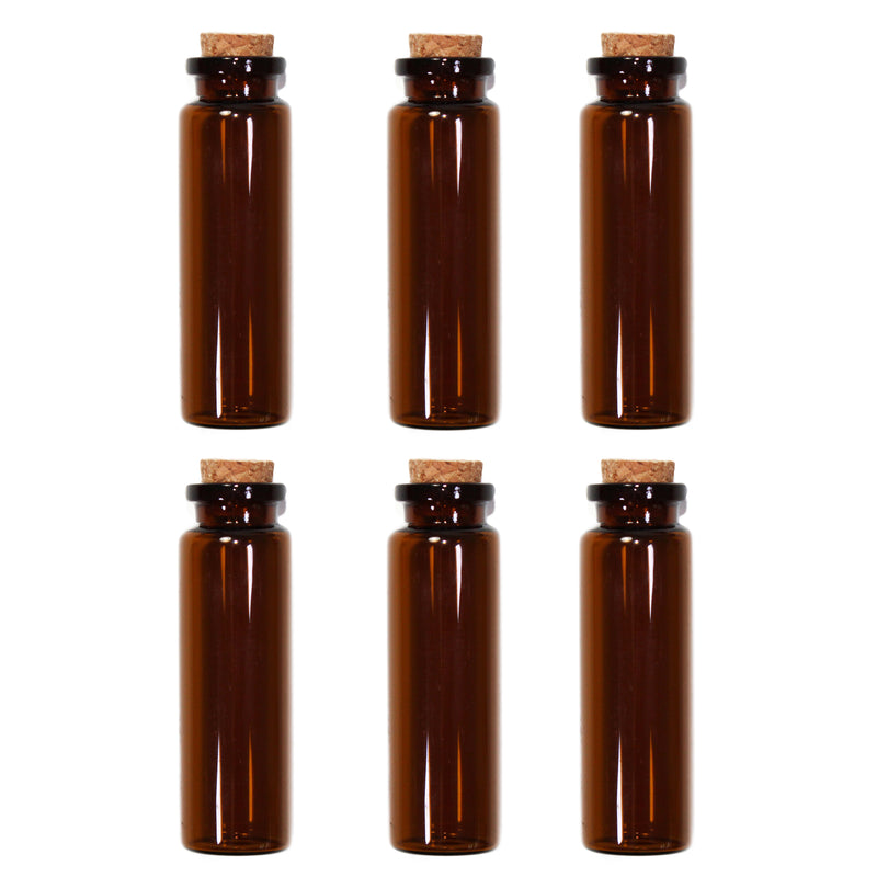 Glass Bottles with Cork 20ml (6 PCS)