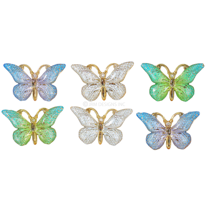 Resin Cabochons Butterfly 24mm (6 PCS)