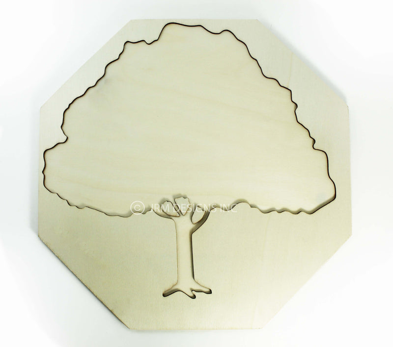 Resin Pouring Wood Plaque Tree