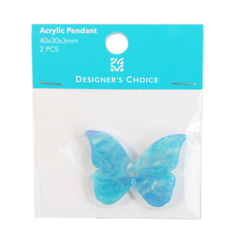 Acrylic Butterfly Charm (2 PCS)