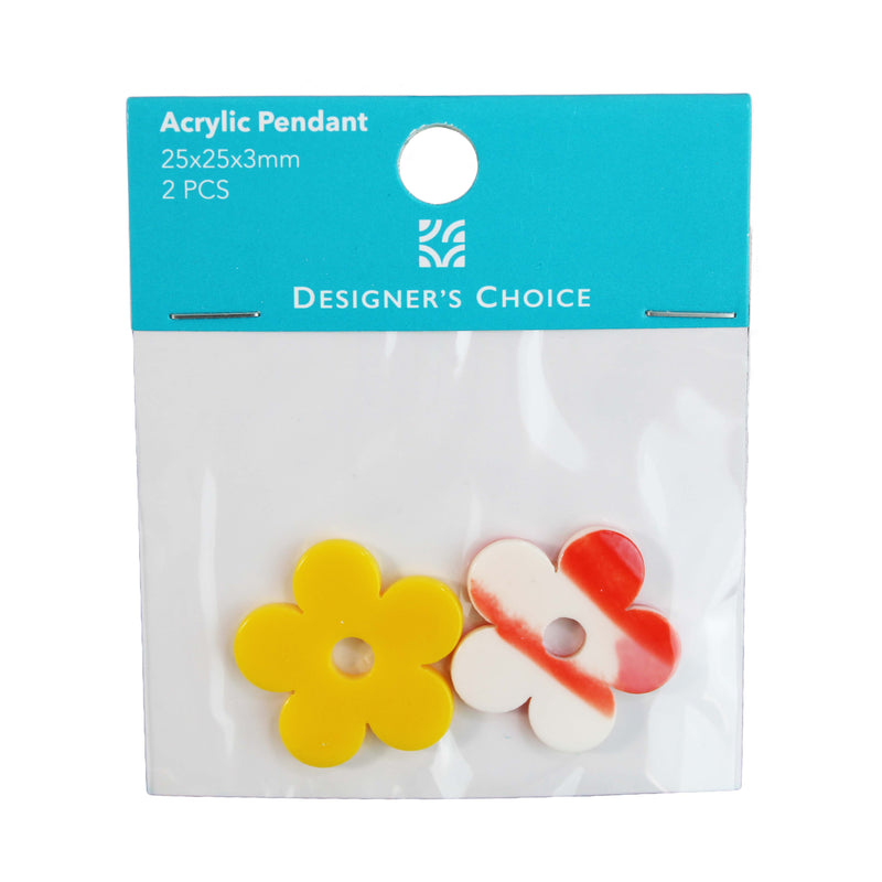 Acrylic Flower Charms (2 PCS)