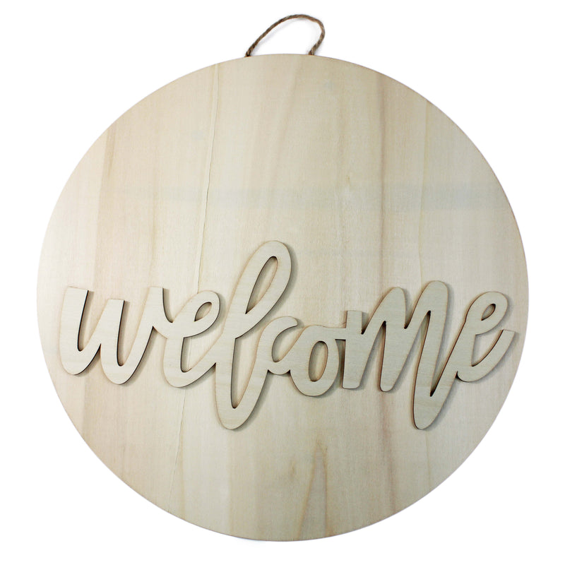 Wood Word "Welcome" Sign Home Décor