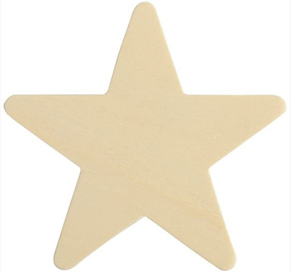 Wood Cut-Out Wall Plaque (Star)