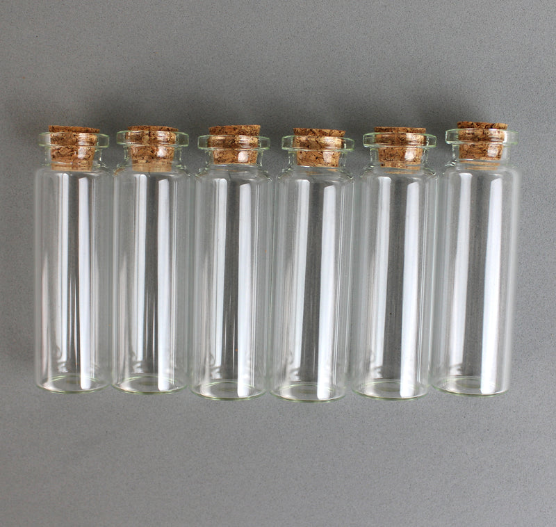 Glass Bottles with Cork 20ml (6 PCS)