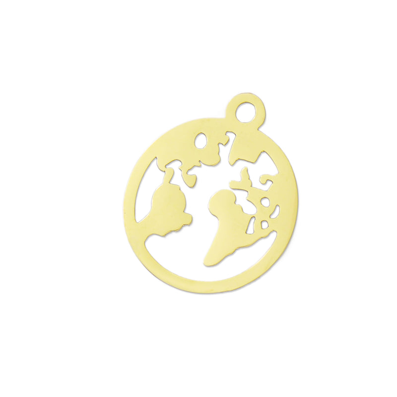 Stainless Steel Planet Earth Pendant