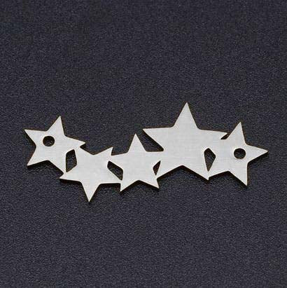 Stainless Steel Star Connectors Silver and Gold (2 PCS)