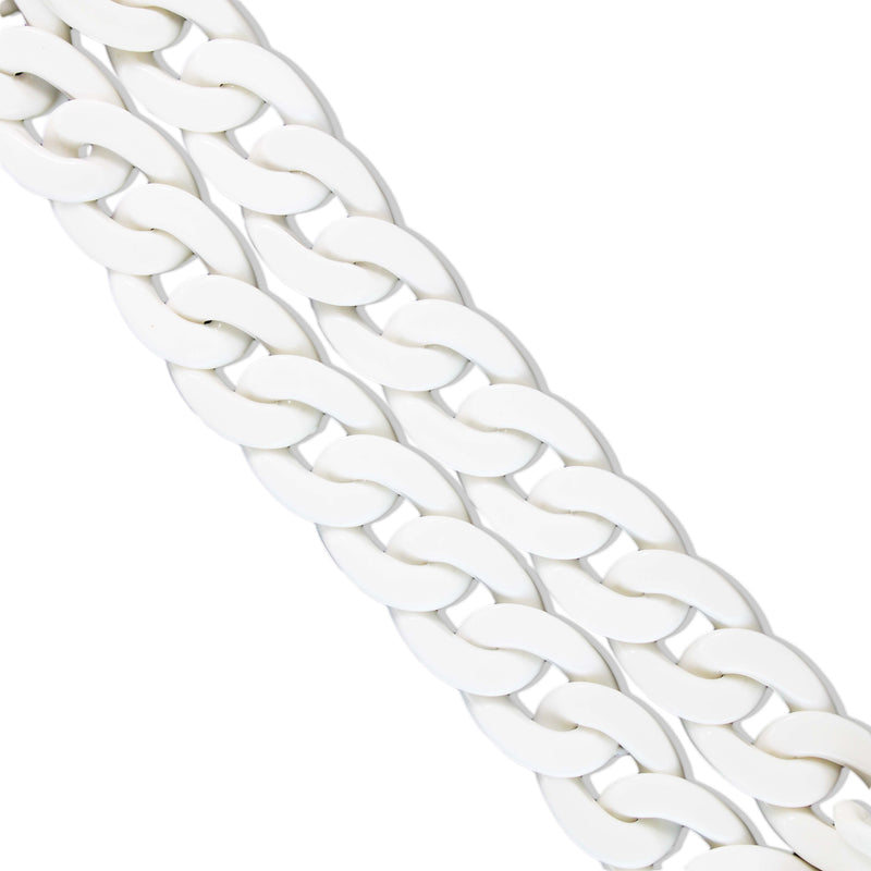 Acrylic Curbed Twisted Chain Solid Color (19.5 in)