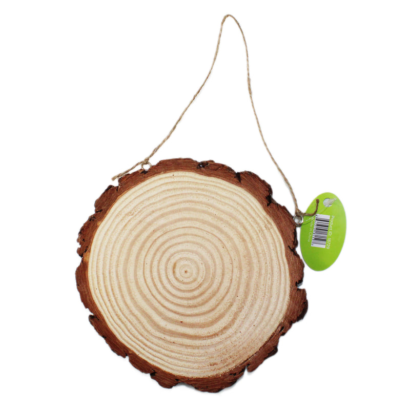 Wood Round Plaque with Jute Hanger