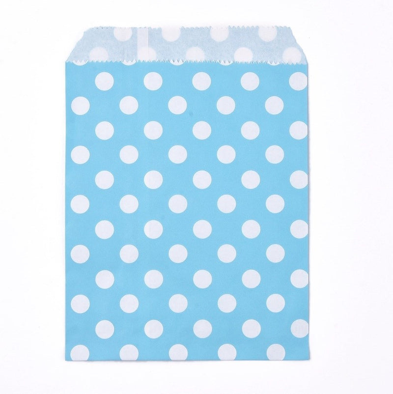 Kraft Paper Bags with Polka Dot Pattern (12 PCS)