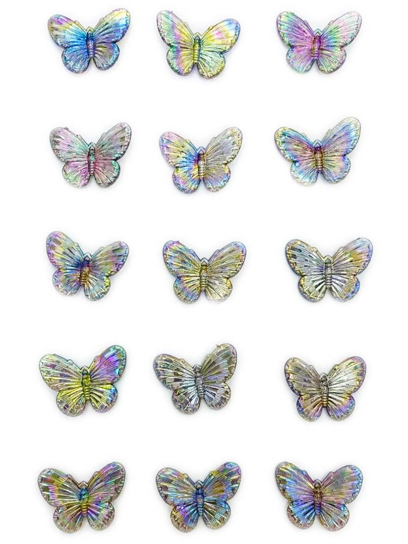 Acrylic Butterflies Pendants Multicolor AB (10 PCS)