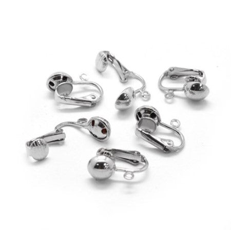 Stainless Steel Earring Clips with loop (2 PCS)