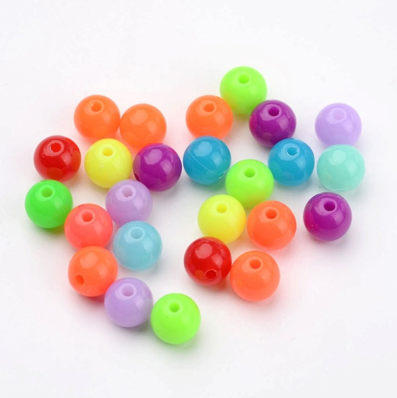 Fluorescent Acrylic Round Beads (50 grm)