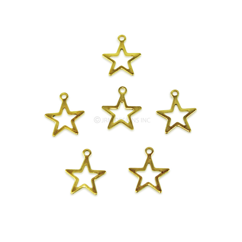 Stainless Steel Charm (Hollow Star)