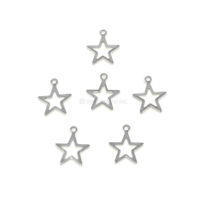 Stainless Steel Charm (Hollow Star)