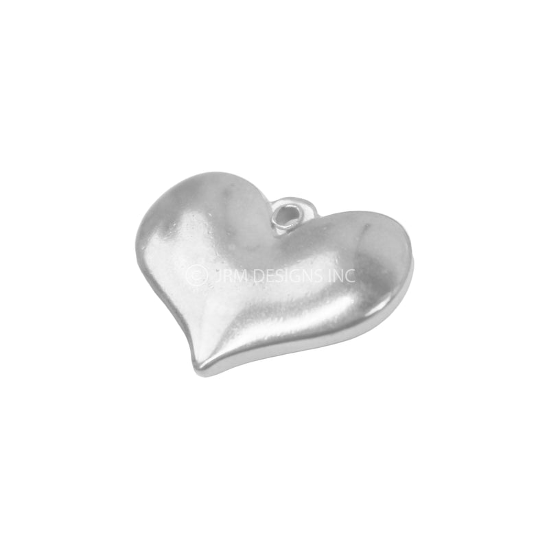 Stainless Steel Wide Heart Charm