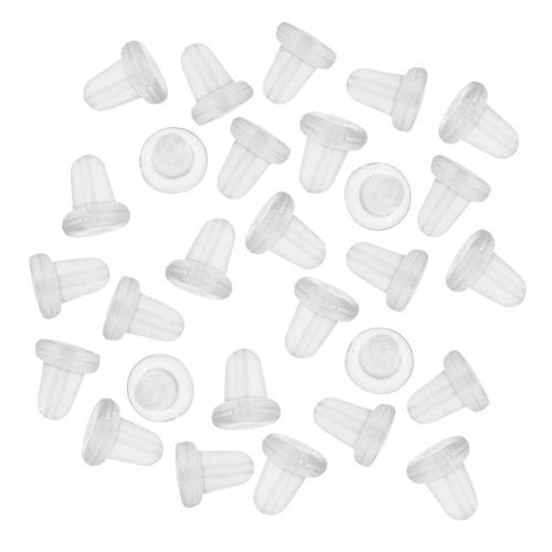 Earring Rubber Clutch Transparent (50 PCS)