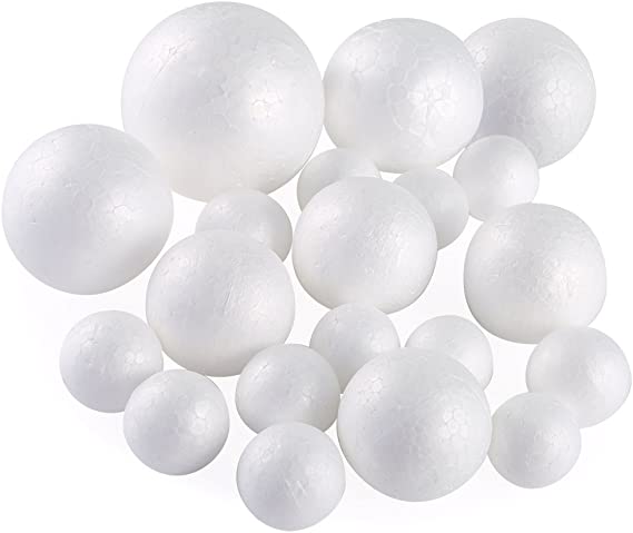 Polyfoam Balls Assorted Sizes (19 PCS)
