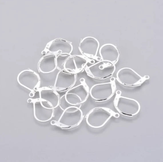 Lever Back Earring Wire with Open Ring (4 PCS)