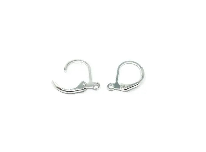 Lever Back Earring Wire with Open Ring (4 PCS)